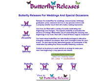 Tablet Screenshot of butterfly-releases.com